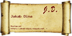 Jakab Dina névjegykártya