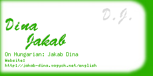 dina jakab business card